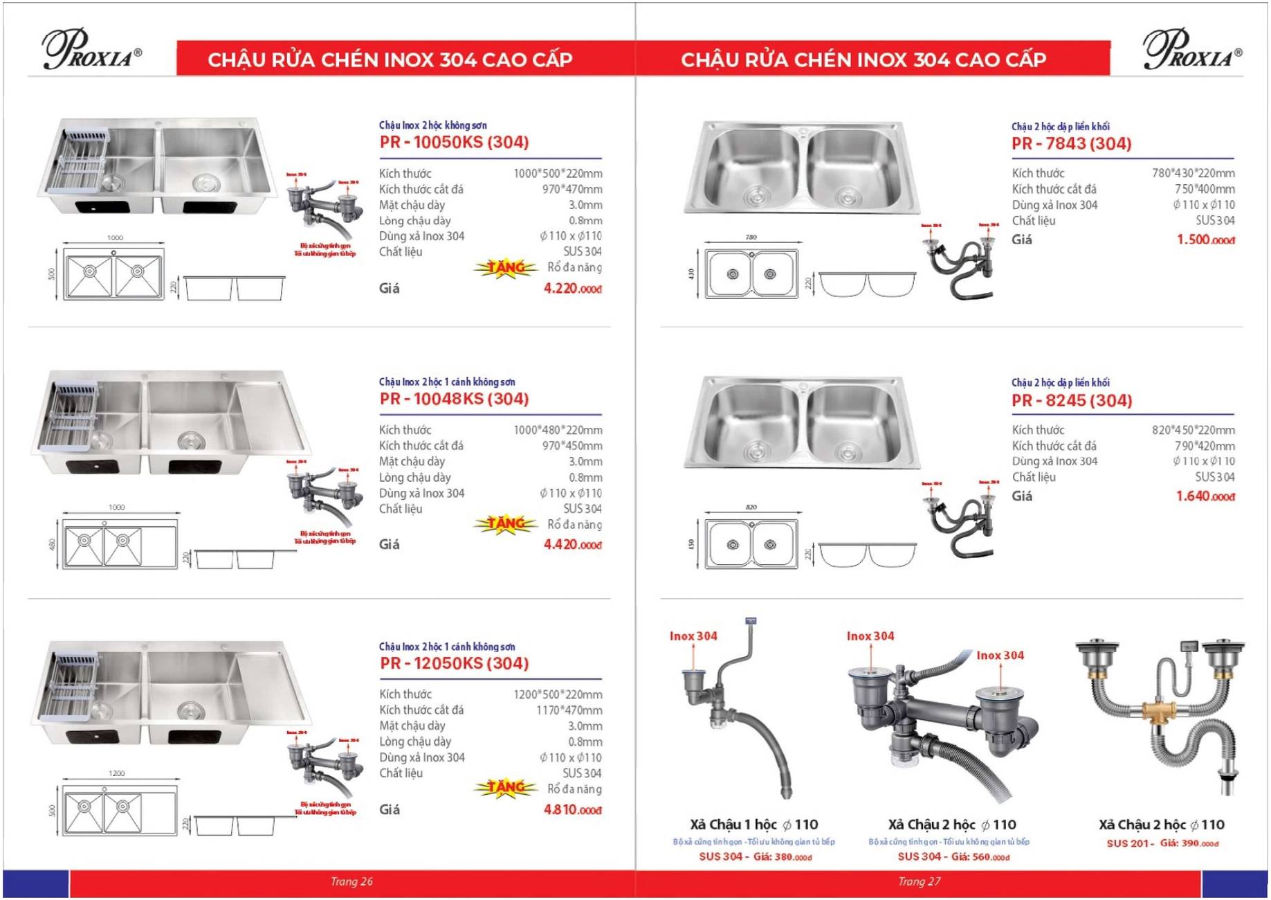Thiết bị vệ sinh PROXIA Catalogue và Bảng giá mới nhất 2026 /Page 14